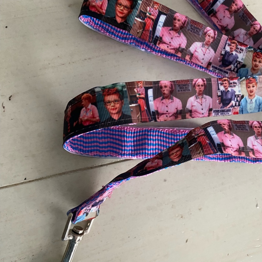 Love lucy ricky 80s dog collar leash set 2pc large pet pink classic comedy show - Picture 3 of 6